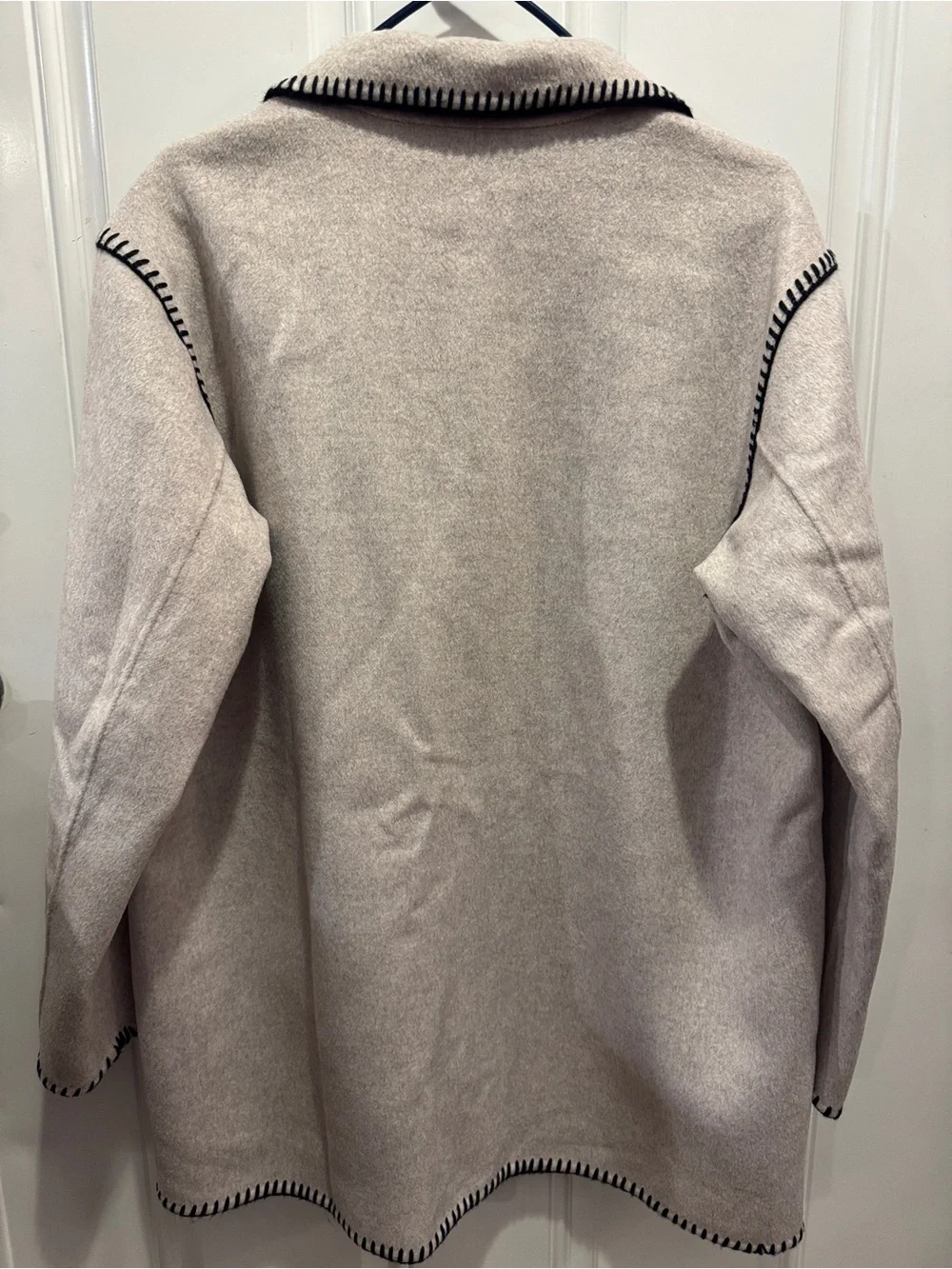 Rails Odyssey Whipstitch Detail Wool Blend Jacket Shacket Shade Oatmeal $398.00 - Picture 15 of 16